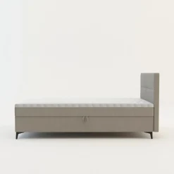 Łóżka Tapicerowane|Łóżka^Łóżko kontynentalne beżowe MARY 90x200 cm