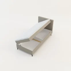 Łóżka Tapicerowane|Łóżka^Łóżko kontynentalne beżowe MARY 90x200 cm