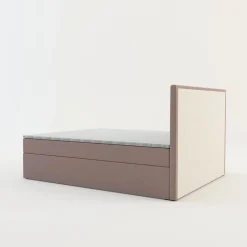 inny Łóżko kontynentalne różowe LIMAND FUNDAMENTO 160x200 cm