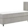 Dzieci inny Łóżka|Łóżka Hotelowe^Łóżko kontynentalne z materacem szare SILLA 80x200 cm