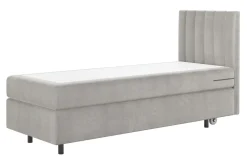 Dzieci inny Łóżka|Łóżka Hotelowe^Łóżko kontynentalne z materacem szare SILLA 80x200 cm
