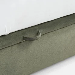 inny Łóżka Tapicerowane|Łóżka^Łóżko kontynentalne zielone LAURITA 120x200