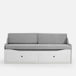 Hot inny Łóżko młodzieżowe rozsuwane biało-szare GRAND 90-160x200 cm