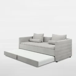 Discount inny Łóżko młodzieżowe z szufladą jasnoszare LOLO 90x200 cm