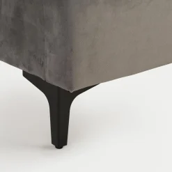 Łóżka Tapicerowane|Łóżka^Łóżko szare ze stelażem KONTREXT 160x200 cm