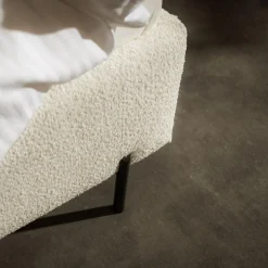 Outlet inny Łóżko tapicerowane boucle FERRO 160x200 cm