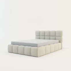 Best Łóżko tapicerowane boucle kremowe CELINE 140x200 cm