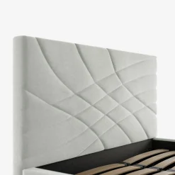 Outlet inny Łóżko tapicerowane jasnobeżowe ARIA ALTO 160x200cm