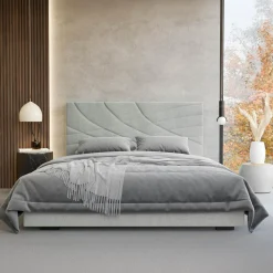 Outlet inny Łóżko tapicerowane jasnobeżowe ARIA CORTO 140x200cm