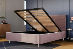 inny Łóżka Tapicerowane|Łóżka^Łóżko tapicerowane różowe KARINA ALTO 180x200 cm