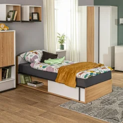 New LENART Łóżko z materacem i pojemnikiem 90 cm prawe IMOLA