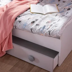 Dzieci Łóżka|Łóżka Dziecięce^Łóżko z materacem szare TOP BABY 80x160