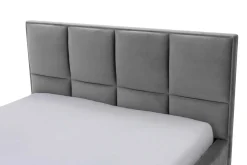 Hot Łóżko ze stelażem i pojemnikiem szare FABRIZZIO SQUERE P 180x200 cm