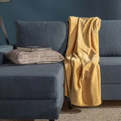 Outlet inny Koc musztardowy RENEE 130x160 cm