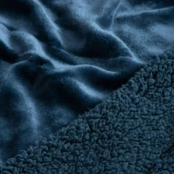 inny Koc sherpa ciemnoniebieski CASMIR 130x160 cm