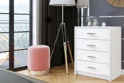 Discount Exline Komoda biała GRAZ 4S