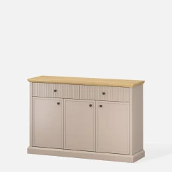 Sale inny Komoda do salonu IDELLO taupe dąb kamienny