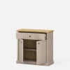 Outlet Esteti Komoda do sypialni 2-drzwiowa IDELLO taupe dąb kamienny