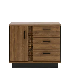 Furni Home Komody^Komoda DORIAN DN2 1D3S z oświetleniem