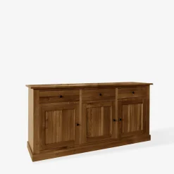 New inny Komoda lite drewno z 3 szufladami STELLA dąb rustykalny