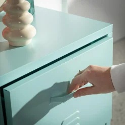 Clearance inny Komoda metalowa z szufladami BLEIZ turkusowa