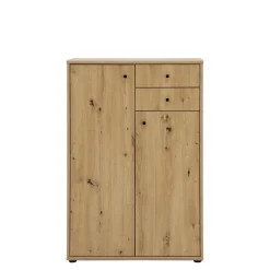 New FORTE Komoda TEMPRA 2 wysoka 2D2S dąb artisan