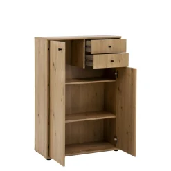 New FORTE Komoda TEMPRA 2 wysoka 2D2S dąb artisan