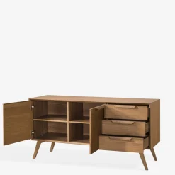 Outlet inny Komoda vintage z 3 szufladami LEO szer. 155,5 cm