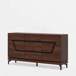 Sale Furni Home Komoda z czarnym dekorem VERO 163.5 cm