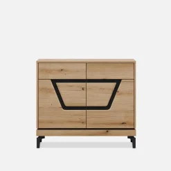 Furni Home Komody^Komoda z czarnym dekorem KRIS 98 cm