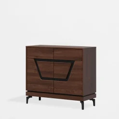 Furni Home Komody^Komoda z czarnym dekorem VERO 98 cm