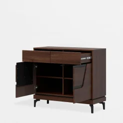 Furni Home Komody^Komoda z czarnym dekorem VERO 98 cm