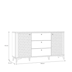 Outlet FORTE Komoda z oświetleniem FORREST HILLS 160,4 cm