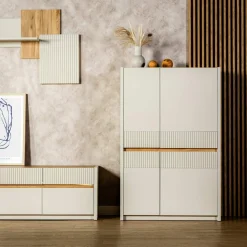 New FORTE Komoda z oświetleniem OAK SQUERE 95,3 cm