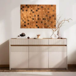 Clearance FORTE Komoda z oświetleniem OAK SQUERE 160 cm
