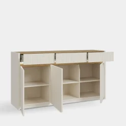 Clearance FORTE Komoda z oświetleniem OAK SQUERE 160 cm
