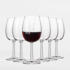 New Krosno Komplet 6 kieliszków do wina czerwonego PURE 350 ml
