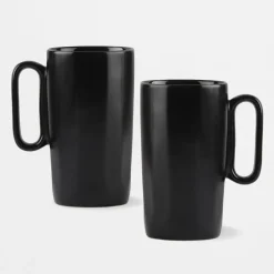 inny Szklanki I Kubki^Komplet 2 kubków czarnych FUORI 330 ml