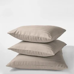 inny Komplet 2 poszewek z adamaszku taupe PURE 40x40 cm