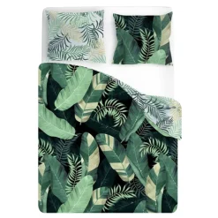 New Faro Komplet pościeli bawełnianej w liście bananowca TRENDY 220x200 cm