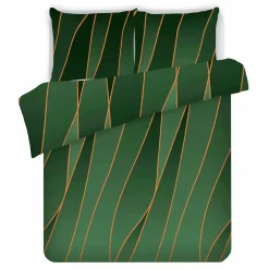 Discount Estetica Komplet pościeli satynowej butelkowa zieleń ARGONGREEN 220x200 cm