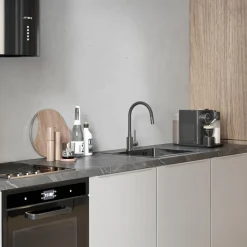 inny Zlewozmywaki^Komplet zlewozmywak QUADRON inox AVENIR SMART 40X45 cm z baterią