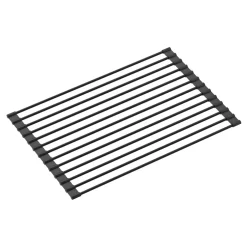 Online Komplet zlewozmywak QUADRON czarny SMART 62x44 cm z baterią, dozownikiem, matą i syfonem