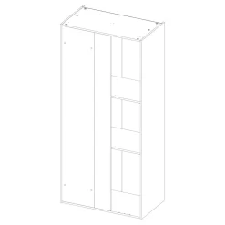 Qubik Korpusy^Korpus słupek narożny 100x214,6 biały