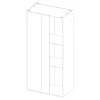 Online Qubik Korpus słupek narożny 100x214,6 grafit