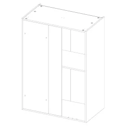 Clearance Qubik Korpus słupek narożny 100x137,8 dębowy