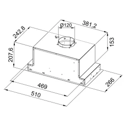 Best Qubik Korpus 60x98,5 cm dębowy z czarnym okapem OKPZH19EF