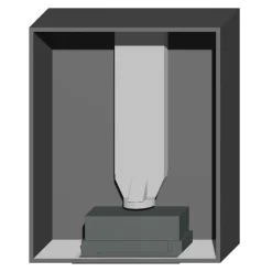 Outlet Qubik Korpus 80x98,5 grafitowy z okapem ERA C IX/A/52