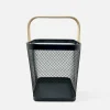 Outlet inny Kosz do przechowywania z uchwytem czarny 22x22x25 cm