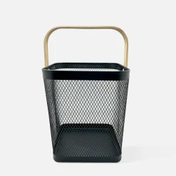 Outlet inny Kosz do przechowywania z uchwytem czarny 22x22x25 cm